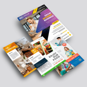 Flyers, brochures, and business cards